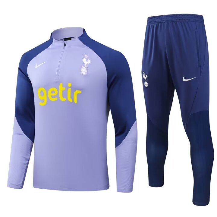Conjunto Tottenham Ziper Curto Treino Lilás