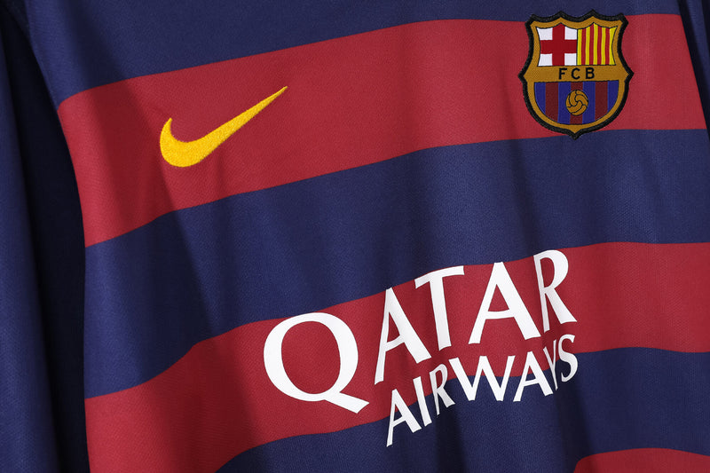 Camisa Retrô Barcelona Manga Longa 2015/16 Home