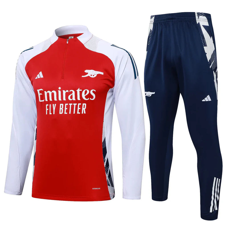 Conjunto Arsenal Zíper Curto Treino Home 2024/25