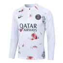 Conjunto Paris Saint Germain Ziper Curto Treino Branco e Azul