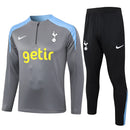 Conjunto Tottenham Zíper Curto Treino Cinza 2024/25