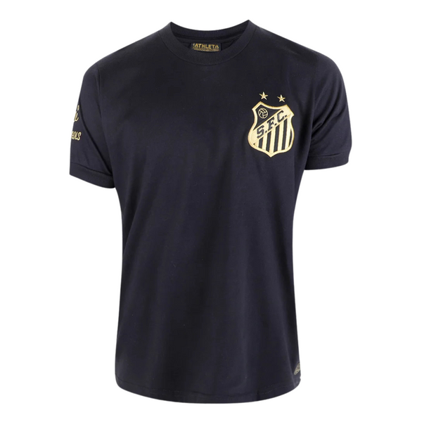 Camisa Santos Pelé Athleta Comemorativa 1000 Gols Preta